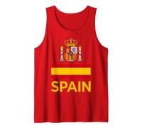 Símbolos Nacionales españoles y Texto Amarillo Camiseta sin Mangas