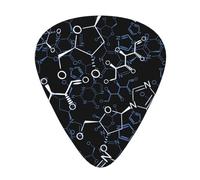 Símbolos químicos de la química,12 púas de guitarra, 3 grosores diferentes para guitarra acústica, bajo y ukelele