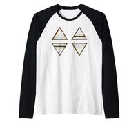 Símbolos Tierra Aire Fuego Agua Wicca Paganismo Brujas Camiseta Manga Raglan
