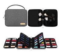 SIMBOOM 40 Bolsa de Organizador de Correa de Reloj, Expandible Correa de Reloj de Organizador Resistente a Derrames Nylon Caja de Almacenamiento de Correa de Reloj para Banda de Reloj, Gris