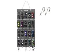 SIMBOOM Desmontables Gafas de Sol Organizador, 20 Ranura Fieltro A Prueba de Polvo Montaje en Pared Gafas Organizador Gafas de Sol Almacenamiento para Gafas de sol y Llaves, Desmontable-Gris