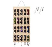 SIMBOOM Desmontables Gafas de Sol Organizador, 20 Ranura Fieltro A Prueba de Polvo Montaje en Pared Gafas Organizador Gafas de Sol Almacenamiento para Gafas de sol y Llaves, Desmontable-Beige