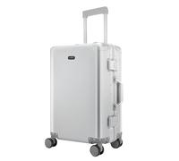 Simcat All Aluminium Luggage,Large Suitcase Hard Shell, Airline Approved Carry On Suitcase with TSA, Silent Wheels (Silver,47x25x72cm)