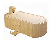 Simcat Bañera portátil 2 en 1 para adultos, 150 x 55 cm, plegable para 2 personas, con tapa, baño caliente y helado con aislamiento