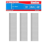 SimCos Clavos de acero inoxidable 304 de calibre 18 de 1-1/4 pulgadas, 18 GA, 800 clavos de acabado pequeños para clavadora neumática y eléctrica