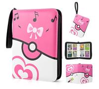 SIMDAO Álbum de recortes con 4 compartimentos, 400 compartimentos, colección de juegos de cartas coleccionables, portatarjetas coleccionables con 50 fundas, carpeta de tarjetas coleccionables para