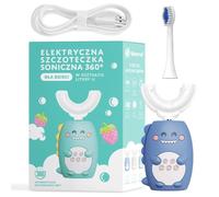 Simed Cepillo de Dientes Sónico 360 para Niños Forma de U 2 en 1 - Azul