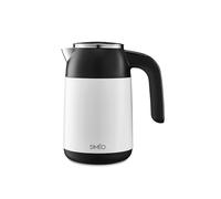 Simeo BVI160 - Tetera eléctrica (0,5 L, 1850 W, Negro, Blanco, De plástico, Acero inoxidable, Ajustes de termostato, Indicador de nivel de agua)