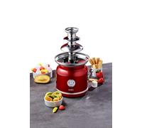 Siméo FCH450 - Fuente de chocolate (90 W, fácil de usar y limpiar, piezas extraíbles para lavavajillas, diseño vintage, rojo, 18 x 16 x 32,5 cm)