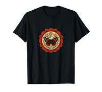 Simetría de mandala mariposa almirante rojo con inspiración natural Camiseta