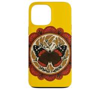 Simetría de mandala mariposa almirante rojo con inspiración natural Carcasa para iPhone 13 Pro Max