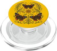Simetría de mandala mariposa almirante rojo con inspiración natural PopSockets PopGrip para MagSafe