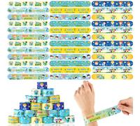 Simgoing 100 pulseras para el Día de la Tierra para niños, pulseras de salvar la tierra, bandas de bofetada para el Día Mundial del Medio Ambiente, recuerdos de fiesta, premios para el aula