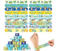 Simgoing 50 pulseras para el Día de la Tierra para niños, pulseras de salvar la tierra, bandas de bofetada para el Día Mundial del Medio Ambiente, recuerdos de fiesta, premios para el aula