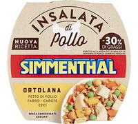 Simmenthal Insalata Di Pollo Ortolana Ensalada de pollo Pechuga de pollo con espelta, zanahorias y garbanzos Plato preparado Sin conservantes 160g