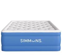 Simmons シモンズ Colchón de Descanso con Bomba Lateral integrada y Cubierta de Terciopelo Suave, 17 Pulgadas, tamaño matrimonial