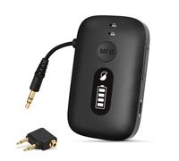 SIMOLIO Adaptador Bluetooth Avión para AirPods, Compatible con 2 Auriculares Inalámbricos, Batería de 20 Horas, AUX de 3,5 mm Transmisor Bluetooth TV, Equipos de Gimnasio, Mandos, Reproductores MP3