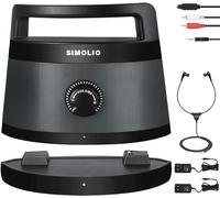 SIMOLIO Altavoz Digital inalámbrico para TV, Altavoz portátil para Escuchar TV, sin demora, Rango de Trabajo de 100 pies, Auricular Adicional y Adaptador SM-621D