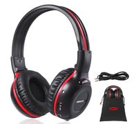 SIMOLIO Auriculares de Audio Infrarrojos inalámbricos de 2 Canales Auriculares Inalámbricos para Coche con Bolsa de Almacenamiento, IR para Automoción, con Cable AUX de 3,5 mm