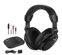 SIMOLIO Auriculares Inalámbricos de TV, 2,4G Digitales Auriculares Inalámbricos para Ver TV con RCA/3.5MM/óptica, Casco para Television,Sin Retardo,Rango 30m,Plug&Play
