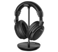 SIMOLIO Auriculares Inalámbricos TV con Soporte de Carga/Transmisor 2.4G 2 en 1, Modo de Diálogo Claro para Personas Mayores, Batería de Repuesto, Tono y Balance, by-Pass, Sin Emparejamiento