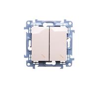 Simon 10 Interruptor conmutador doble 10AX crema CW6/2.01/41