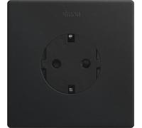SIMON 270 KIT ENCHUFE CLEAN SCHUKO EMPOTRAR NEGRO MATE ENRASADO PARED