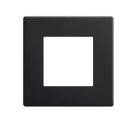SIMON 270 MARCO DE ENCHUFE DOBLE 2 TOMAS PARED NEGRO MATE BASTIDOR INCLUIDO