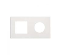 SIMON 270 | Marco mínimo con 2 elementos 1 enchufe + 1 módulo blanco 27190620-090