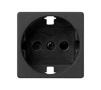 Simon -2700041-038 27 Play, tapa para la base de enchufe schuko con dispositivo de seguridad grafito