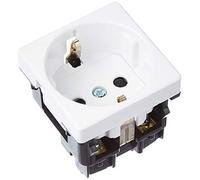 Simon 27472-65, Base de Enchufe con Tapa, Blanco/Marfil