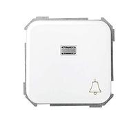Pulsador campana con luminoso SIMON 31 10A 250V 64x65mm 31660-30 Blanco