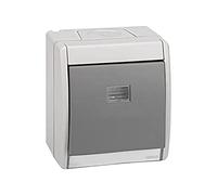 Simon Pulsador 44 Aqua 4490150-035 IP55 Gris