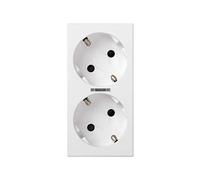 Simon 50011841-030 - Tapa Doble Schuko Con Led (Blanco)