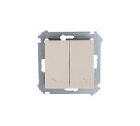Simon 54 Interruptor conmutado doble crema DW6/2.01/41