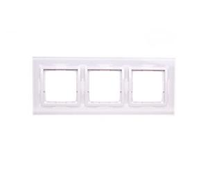 Simon 54 Naturaleza Marco Triple Cristal Blanco PERLA DRN3 / 70 kontakt-simon 5902787559915