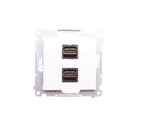 Simon 54 Toma doble HDMI blanca DGHDMI2.01/11