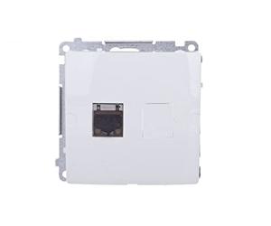 Simon 590278755443 Basic Contact-Simon BM61E.01/11 - Caja para ordenador (blindado, RJ45, Cat.6), color blanco