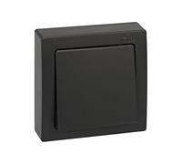 SIMON 73 LOFT - Conmutador, Interruptor de Superficie para Control de Luz desde Dos Puntos, Serie Compacta para Instalaciones sin Obra, Acabado Color Grafito