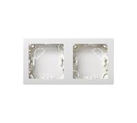 SIMON 73 LOFT - Marco 2 Elementos, Instalación en Superficie, Compatible con Mecanismos Simon 73 Loft, Diseño Moderno y Acabado Blanco Mate