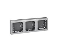 Simon - 73630-63 marco 3 elementos s-73 aluminio Ref. 6557363161