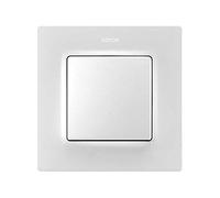 Simon Tecla doble para mecanismos de mando, serie 82 Concept, 1 x 5,5 x 5,5 centímetros, color blanco mate (referencia: 8200026-090), Estándar