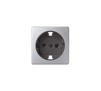 Simon 82041-33 Simon-82041-33 Tapa Enchufe 2p+TT schuko+segur. s82 ALU Mate Ref. 6558233231, Gris / Negro