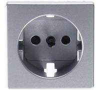 Tapa enchufe Schuko 2p+ tt 16AX Simon 82 Detail y Simon 82 Concept 82041-93 Aluminio Frio