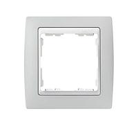 Simon 82611-33 - Marco 1 Elemento.Gris/Zocalo Blanco