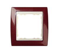Simon 82714-37 - Marco 1 Elem.Granate Metaliz./Zoc.Marfil