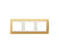 Simon 82735-69 - Marco 3 Elementos.Pino/Zocalo Marfil