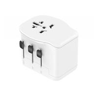 Simon - Adaptador de Viaje Universal, 3 Puertos USB (2C + 1A) 20W, Compatible en +200 Países, Carga Rápida para Dispositivos Móviles, Incluye Bolsa de Viaje, Color Negro