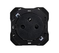 SIMON - Base de Enchufe, Toma Francesa, Serie Simon 270, Enchufe de Empotrar para Pared, 16A y 250V, Sistema Clean Apto para Interiores (IP20), Fácil de Instalar, Color Negro (20000455-098)