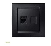 SIMON Base rj45 empotrar 37x105x167m Serie 15 grafito, termoplástico, 0